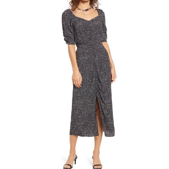 OPEN EDIT  Black Brush Dot Dress Sz S - Picture 14 of 14